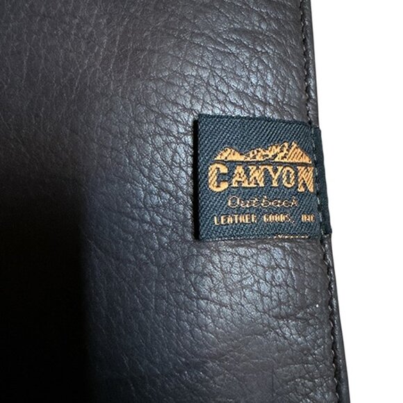 Canyon Crossbody Bag Womens Black Leather Outdoor Shoulder Strap Snap Button - Picture 3 of 5